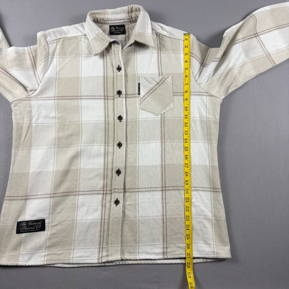 The Vermont Flannel Co Women’s Switchback Flannel Shacket Beige Plaid XXL - Picture 10 of 11